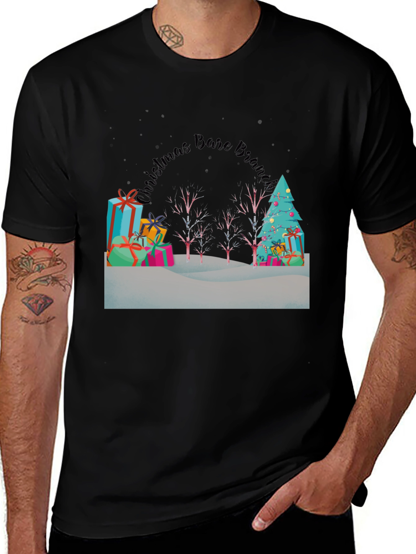 Christmas Bare Branch Tree T-Shirt
