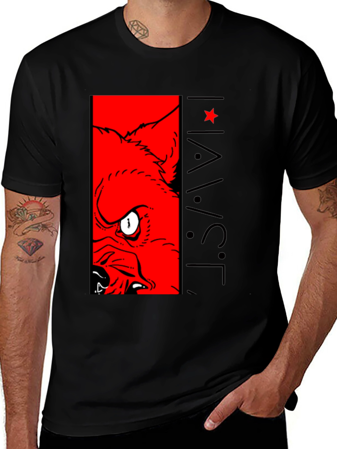 Variant 20 of Red Wolf Graphic T-Shirt - Bold Statement Tee