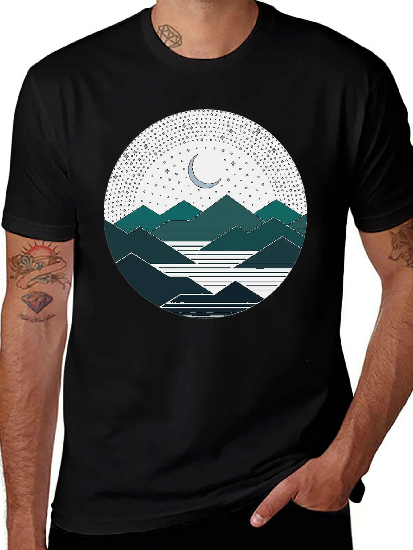 Variant 25 of Mountains & Moon Graphic Tee