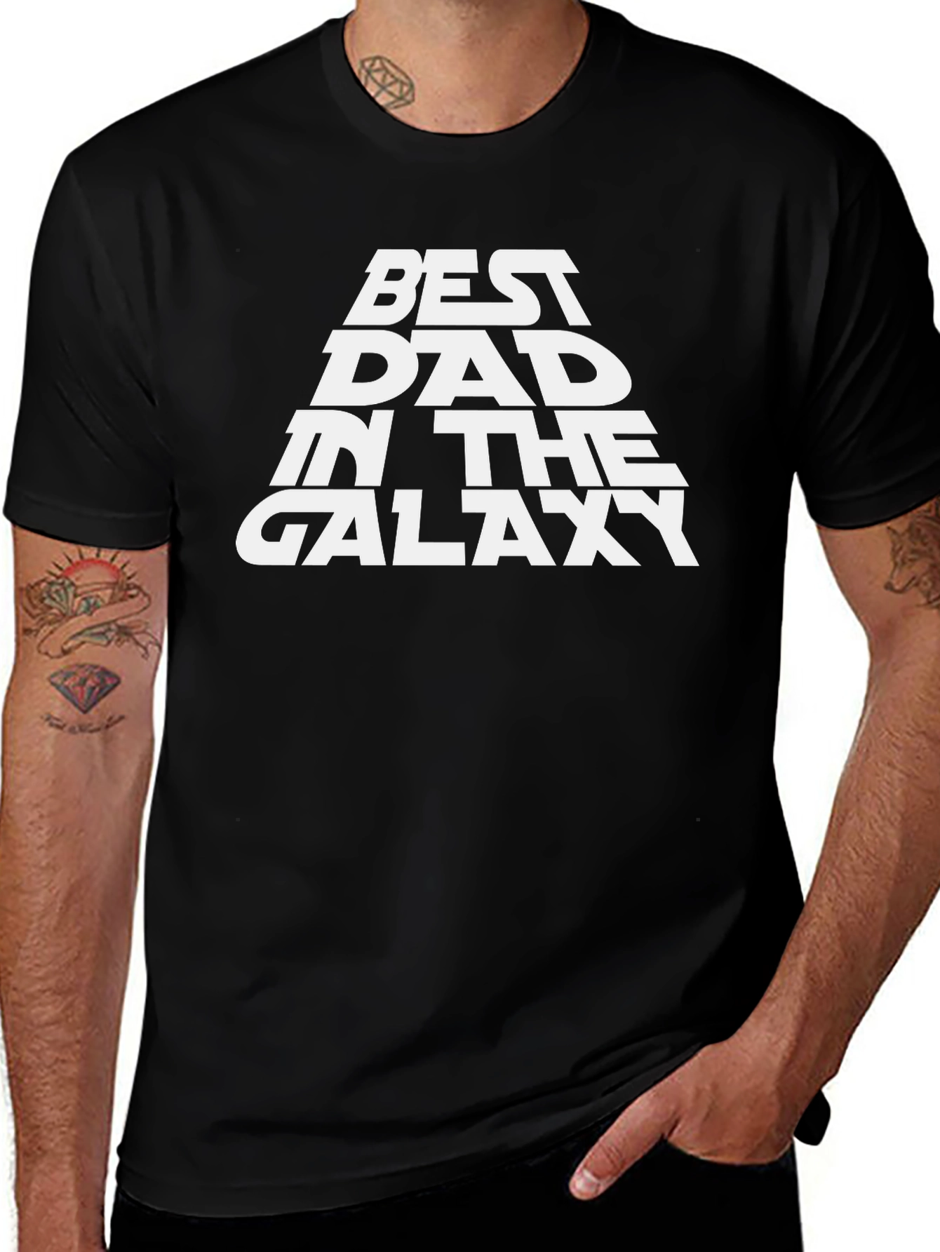 Variant 19 of Best Dad in the Galaxy Black T-Shirt