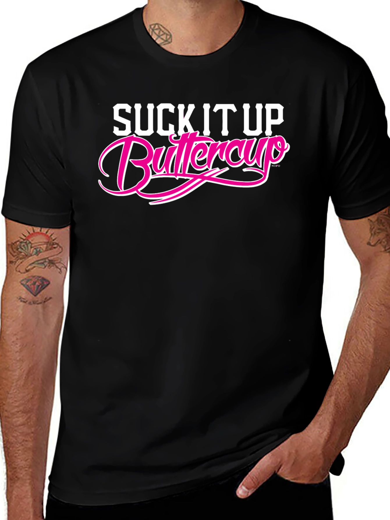 Variant 30 of Suck It Up Buttercup Graphic Tee - Black