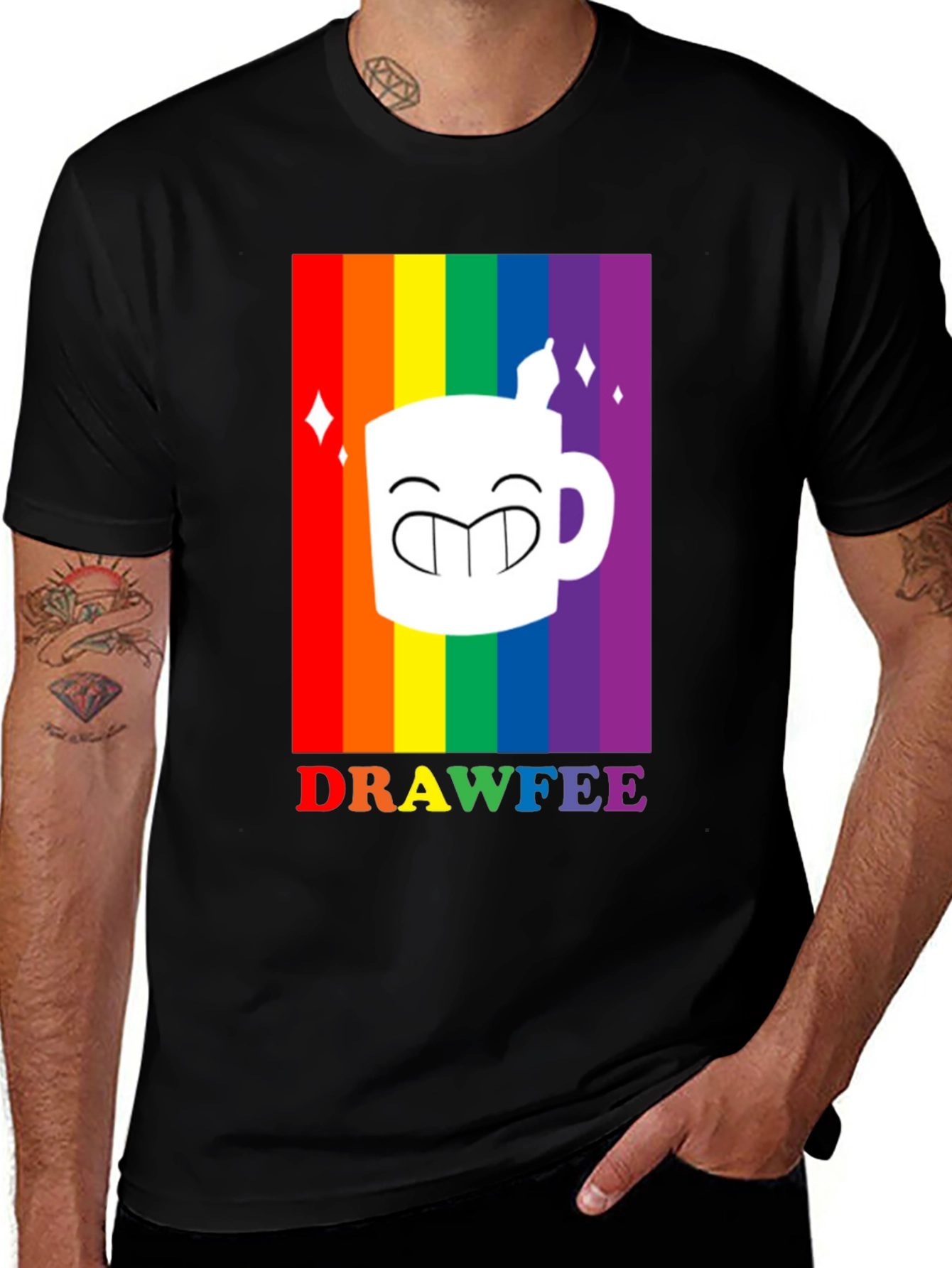 Drawfee Pride Rainbow Graphic Tee