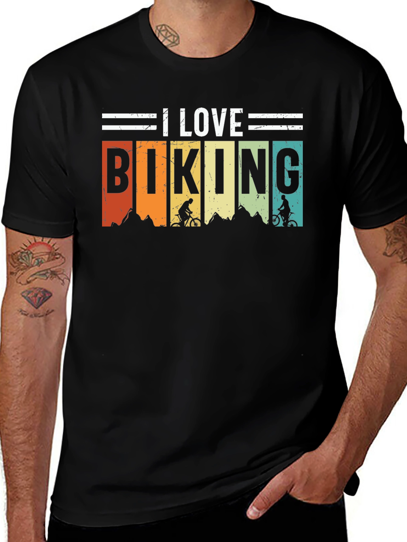 Variant 23 of I Love Biking Graphic Tee