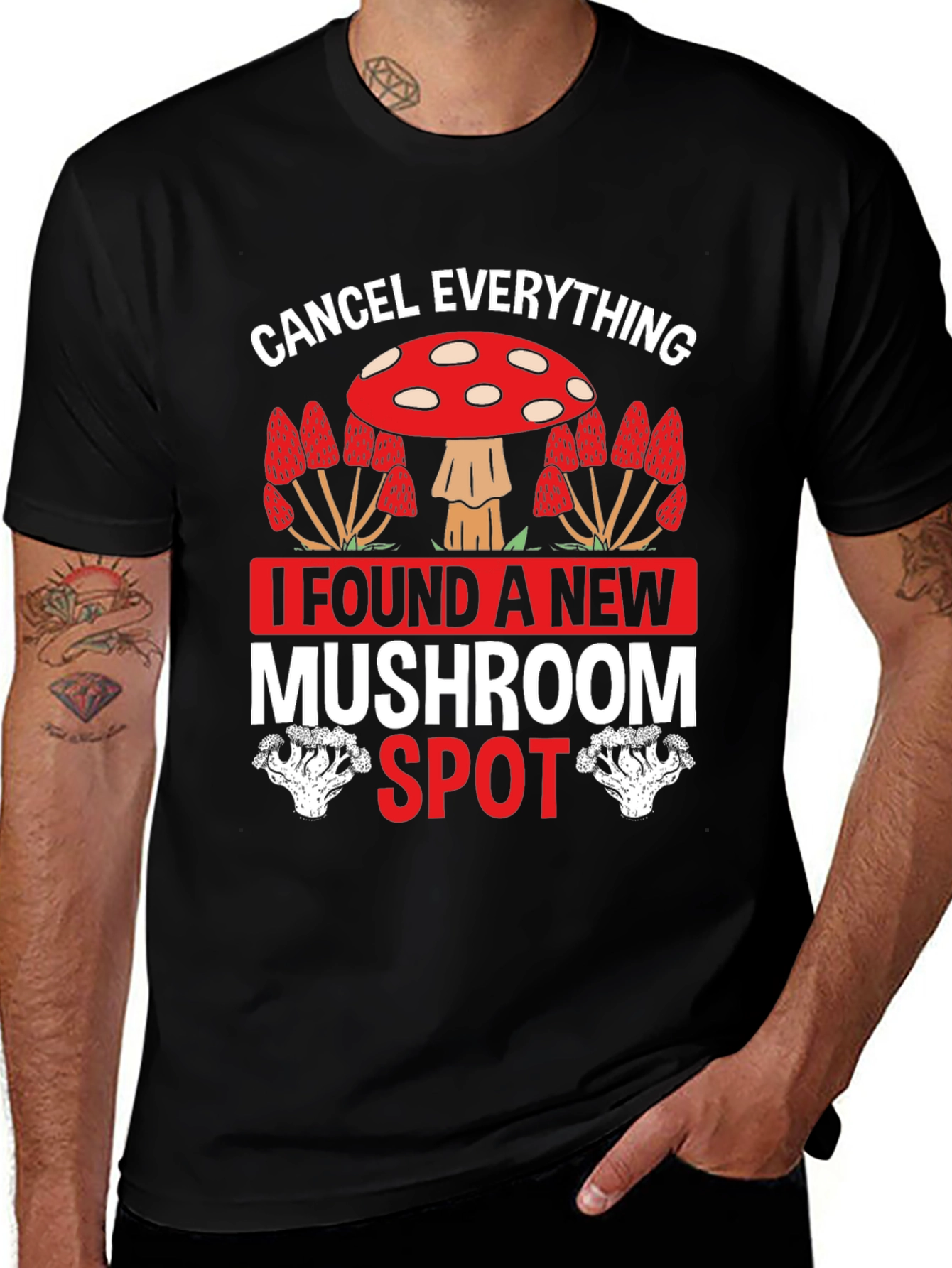 Mushroom Spot T-Shirt - Funny Cancel Everything Tee