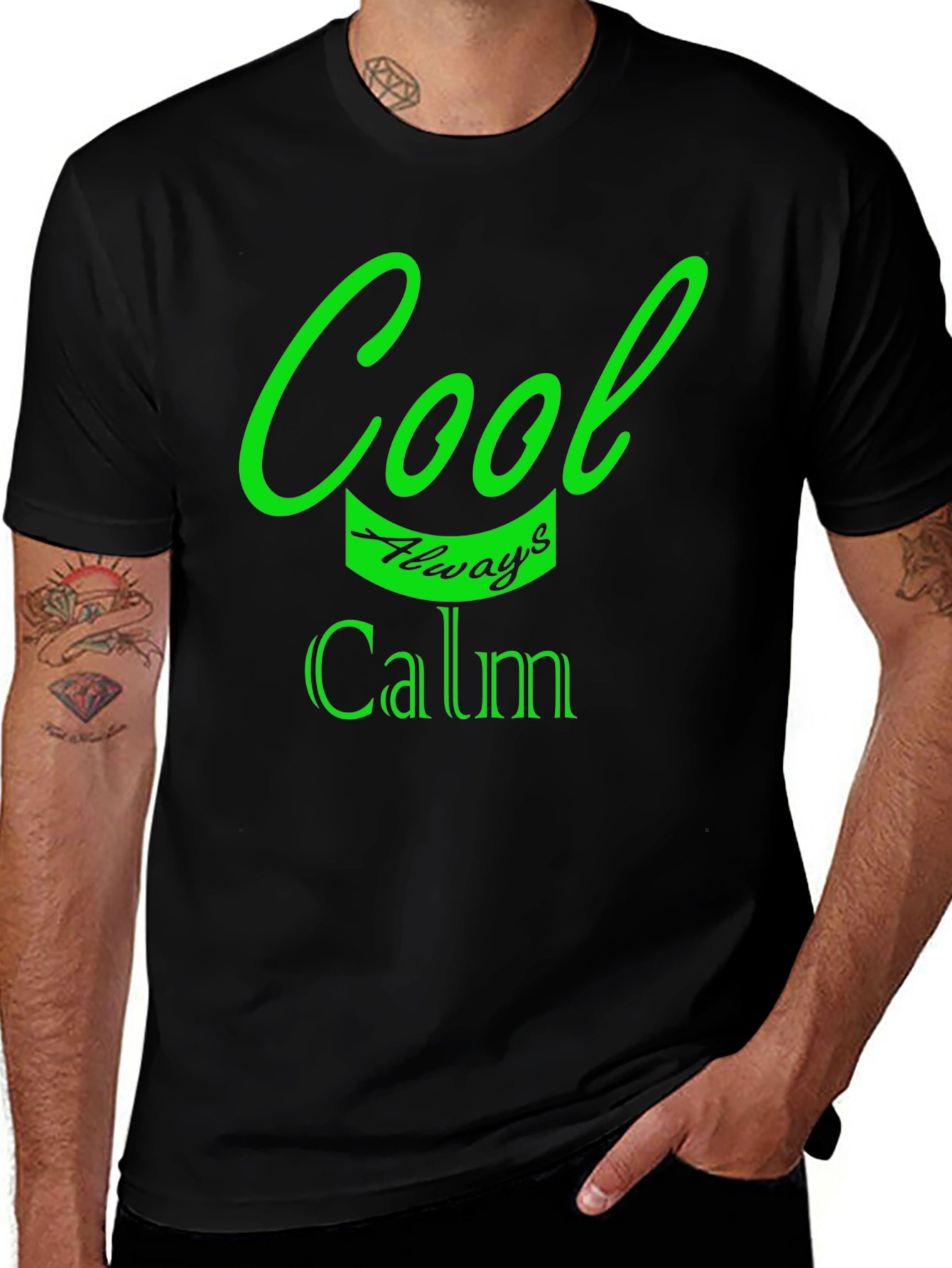 Variant 22 of Cool Always Calm Graphic Tee - Black