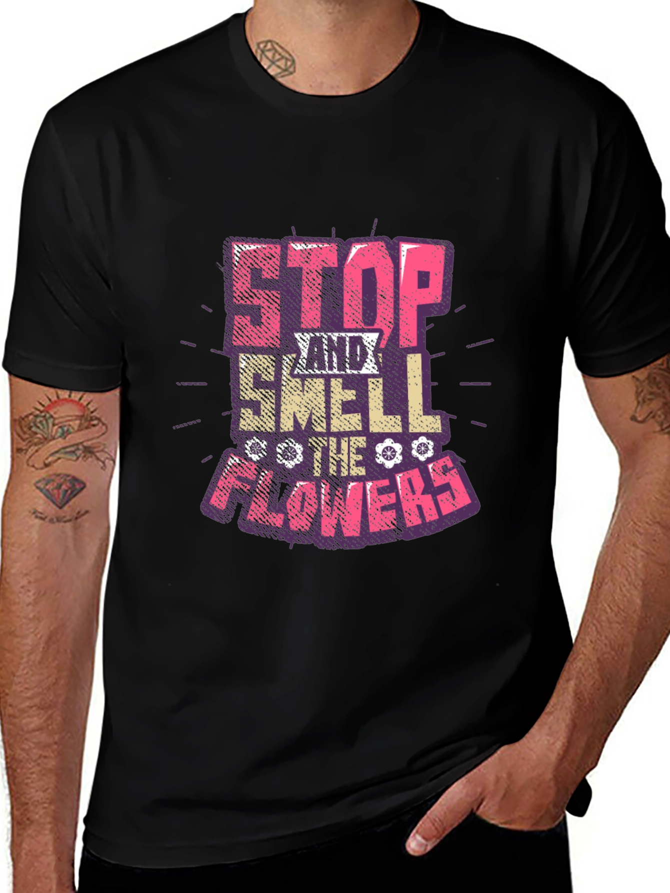 Variant 17 of Stop and Smell the Flowers Graphic T-Shirt