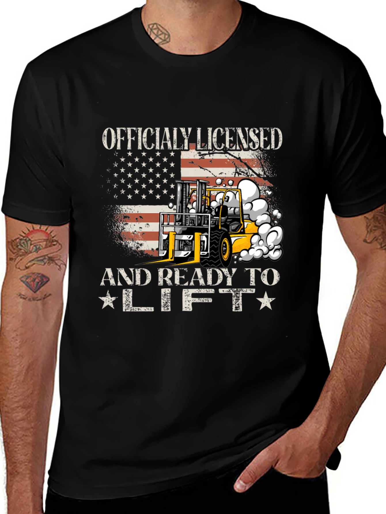 Variant 26 of Officially Licensed & Ready to Lift Forklift T-Shirt