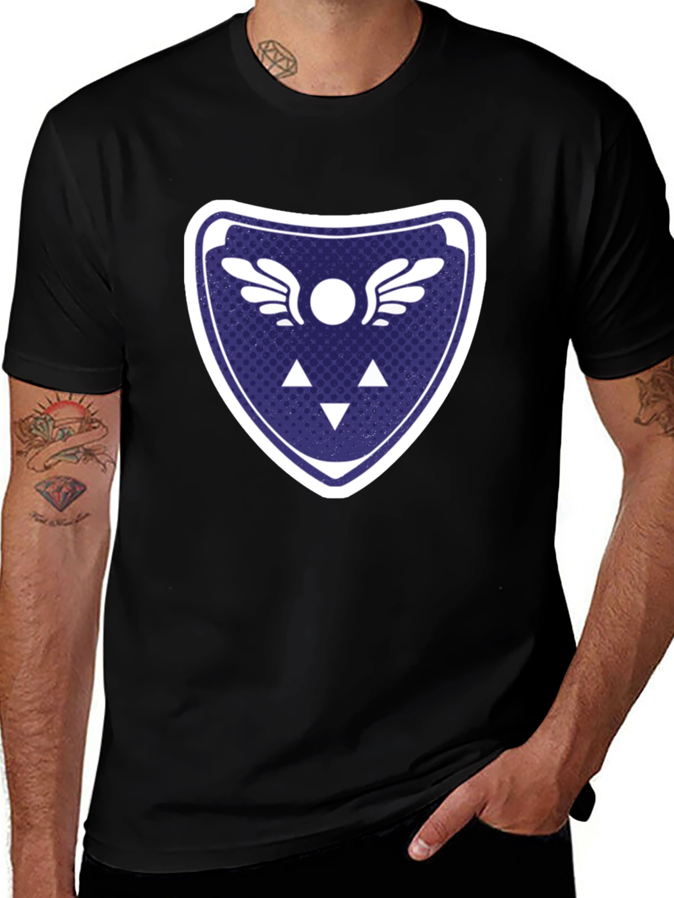 Variant 29 of Mystic Shield Graphic Tee - Gamer Inspired Design