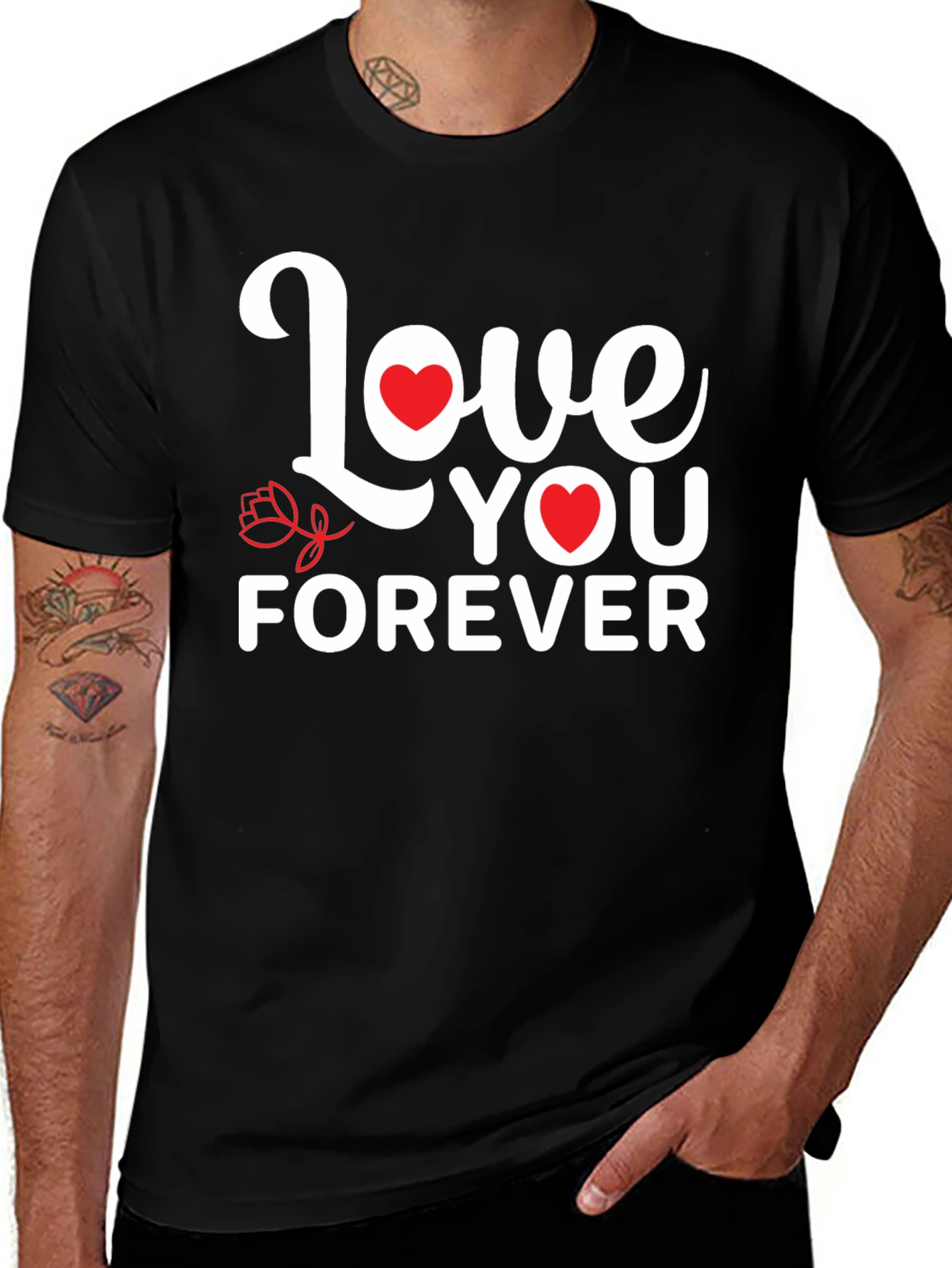 Love You Forever Graphic Tee - Black