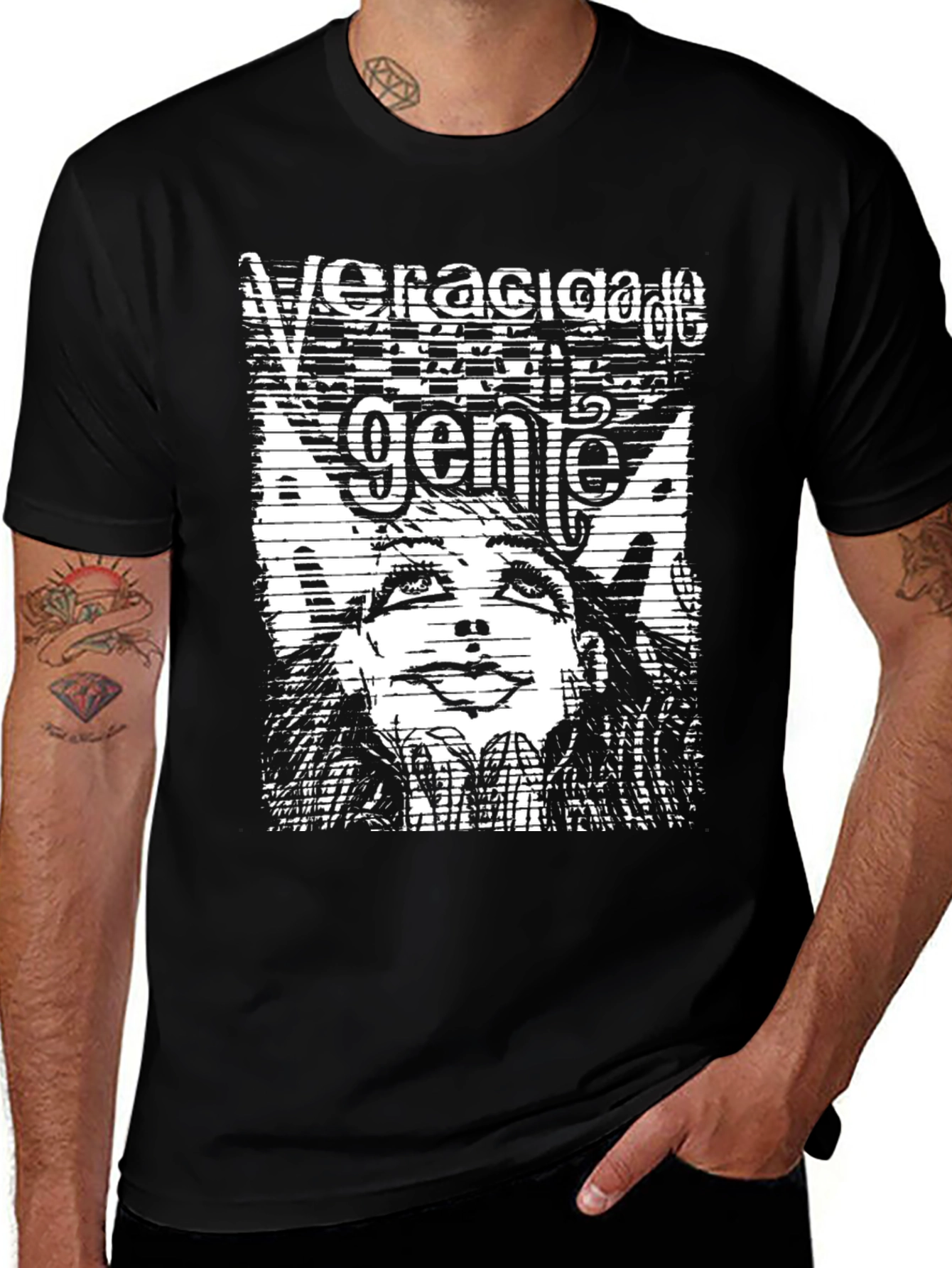 Variant 4 of Veracigage Genie Black Graphic Tee