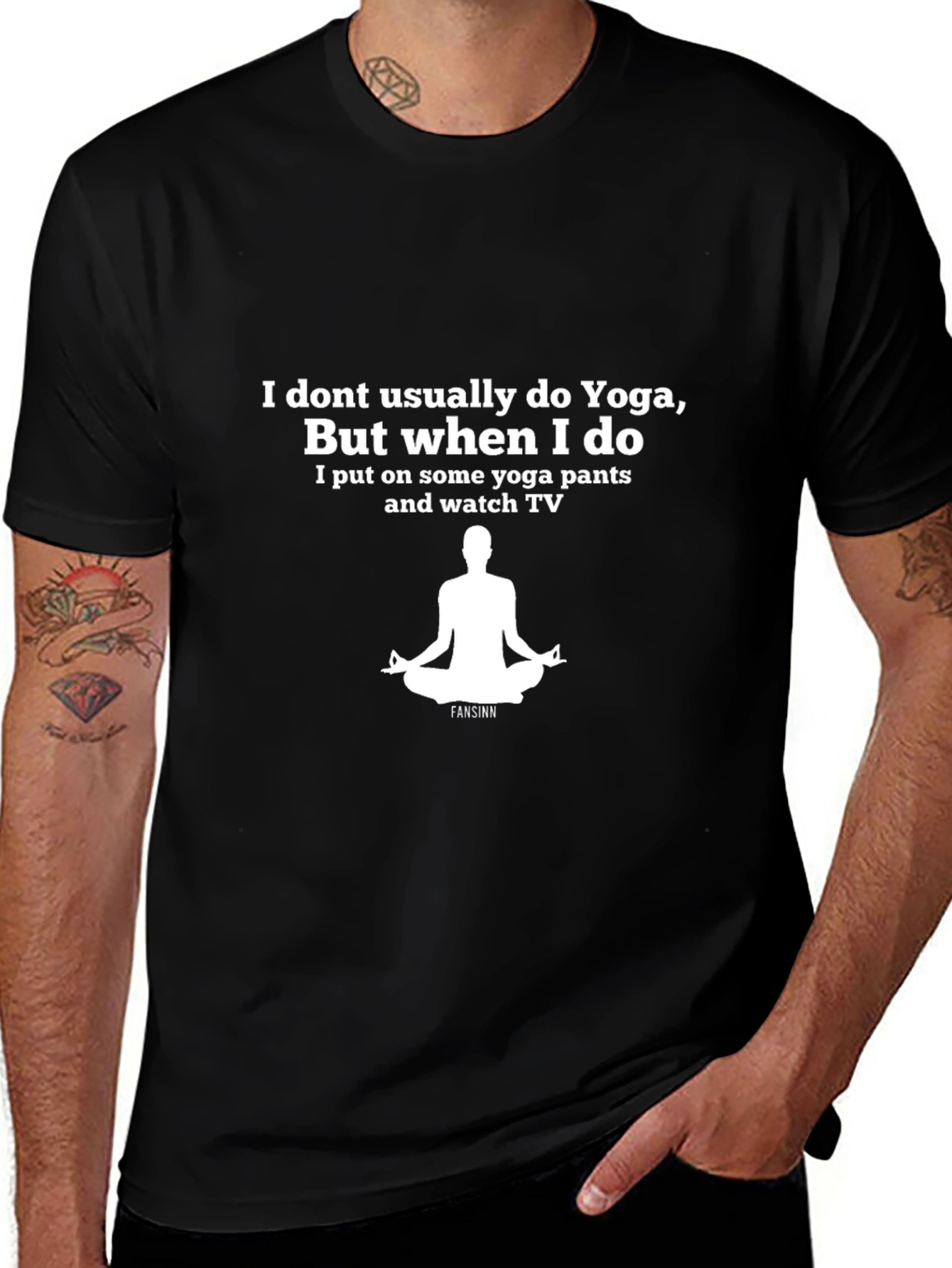 Variant 30 of Funny Yoga Pants & TV T-Shirt - Novelty Tee for Yoga Lovers