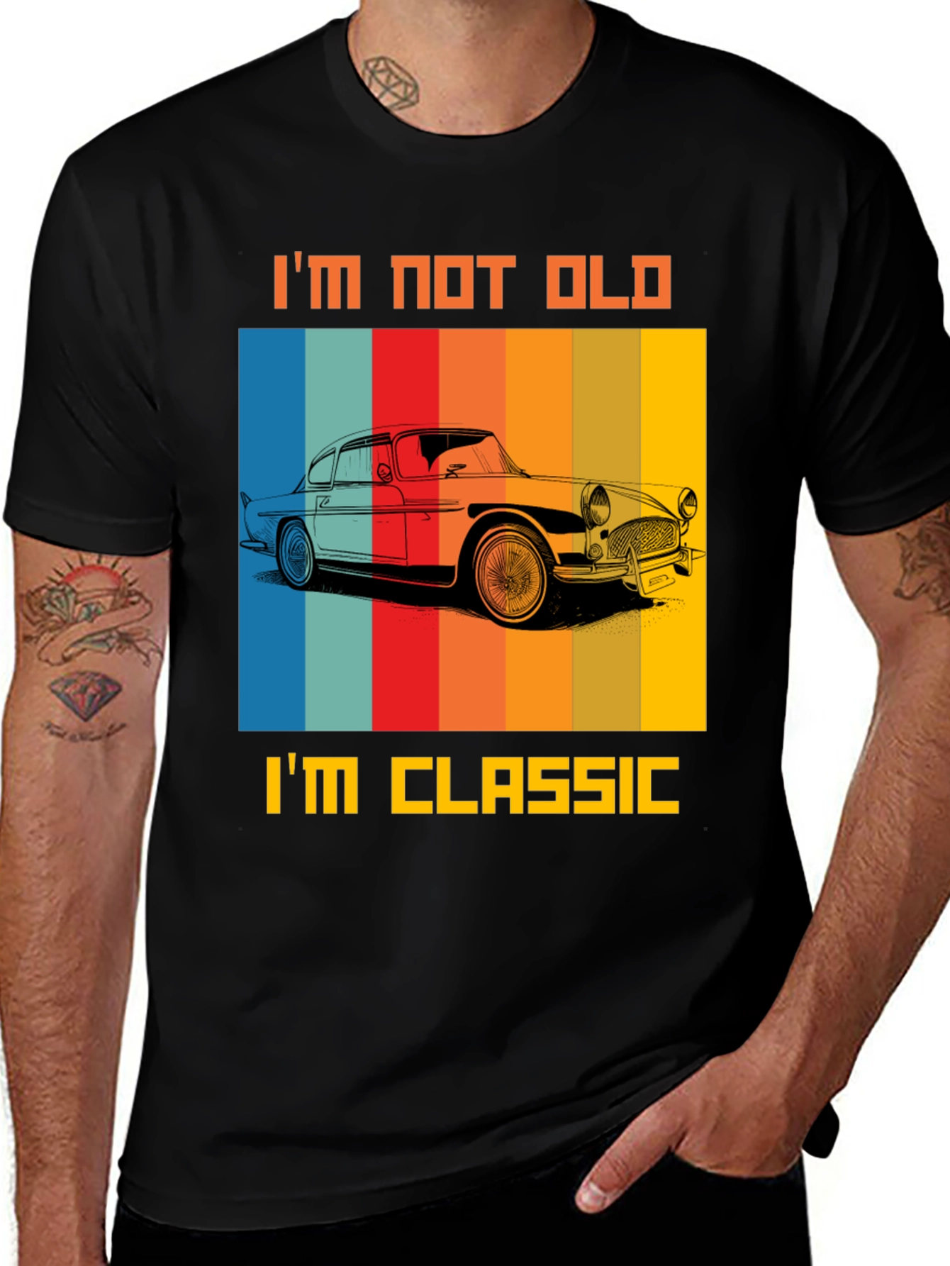 Variant 13 of Classic Car Graphic Tee - I'm Not Old, I'm Classic