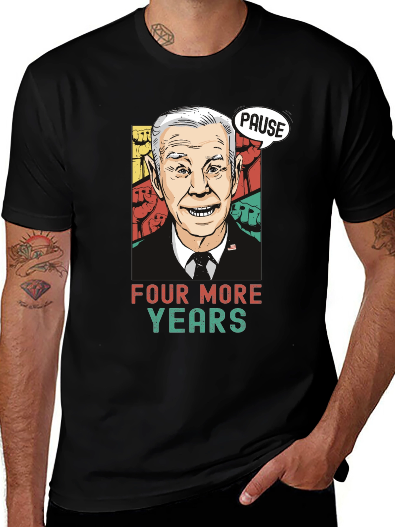 Four More Years Joe Biden Pause T-Shirt