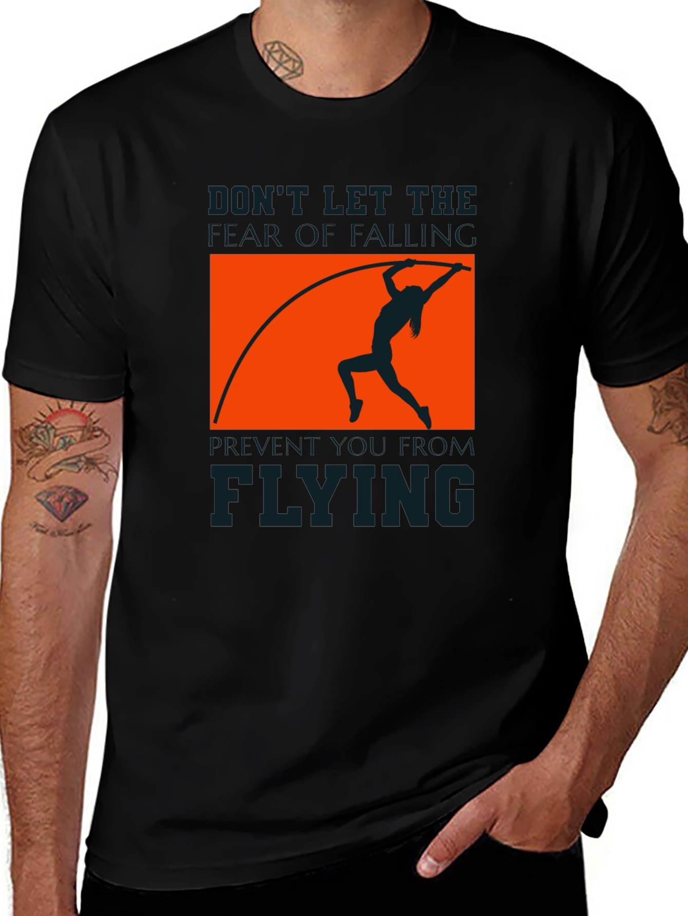 Variant 27 of Inspirational Pole Vaulting Graphic T-Shirt