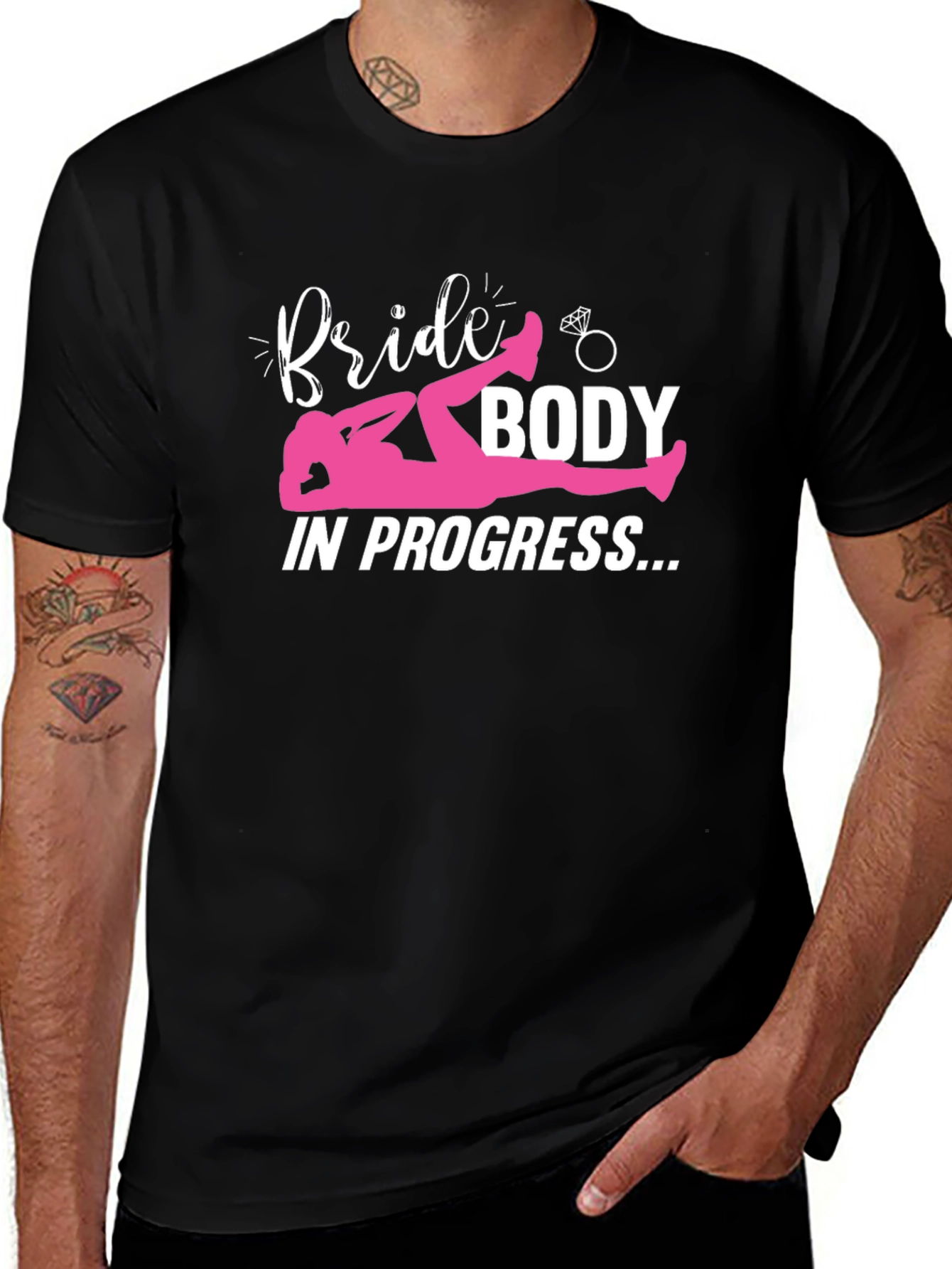 Variant 29 of Bride Body In Progress T-Shirt Funny Workout Tee