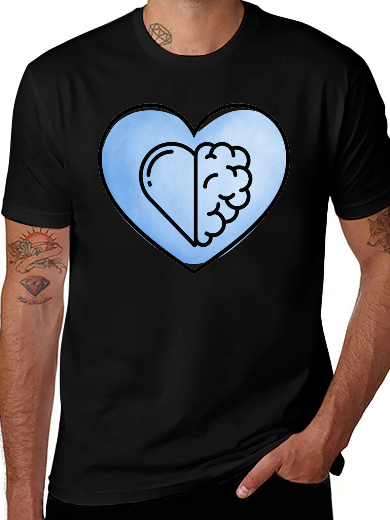 Heart and Brain Tee - Balance Emotion & Logic