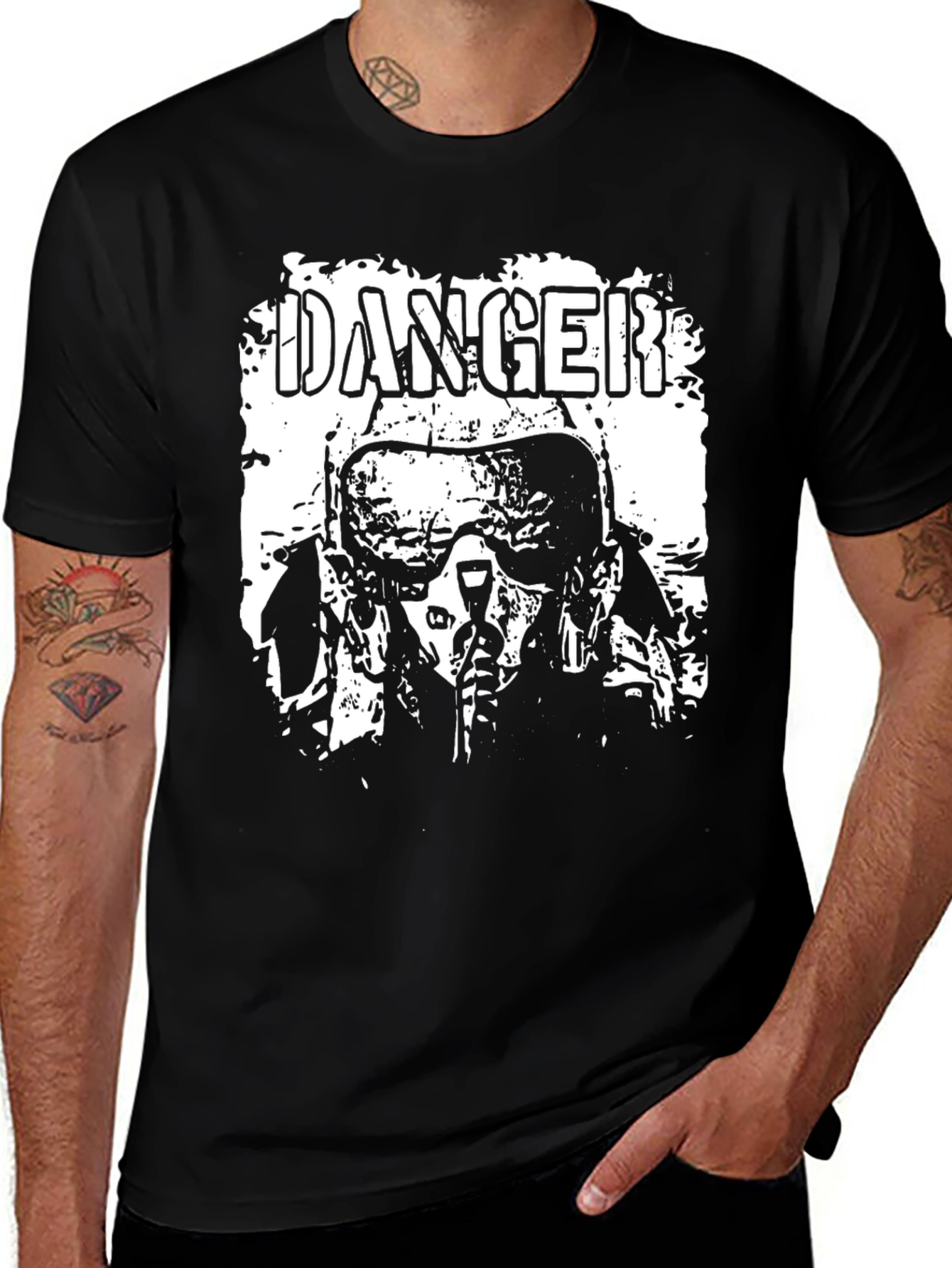 Variant 12 of Danger Pilot Graphic Tee - Black Cotton T-Shirt