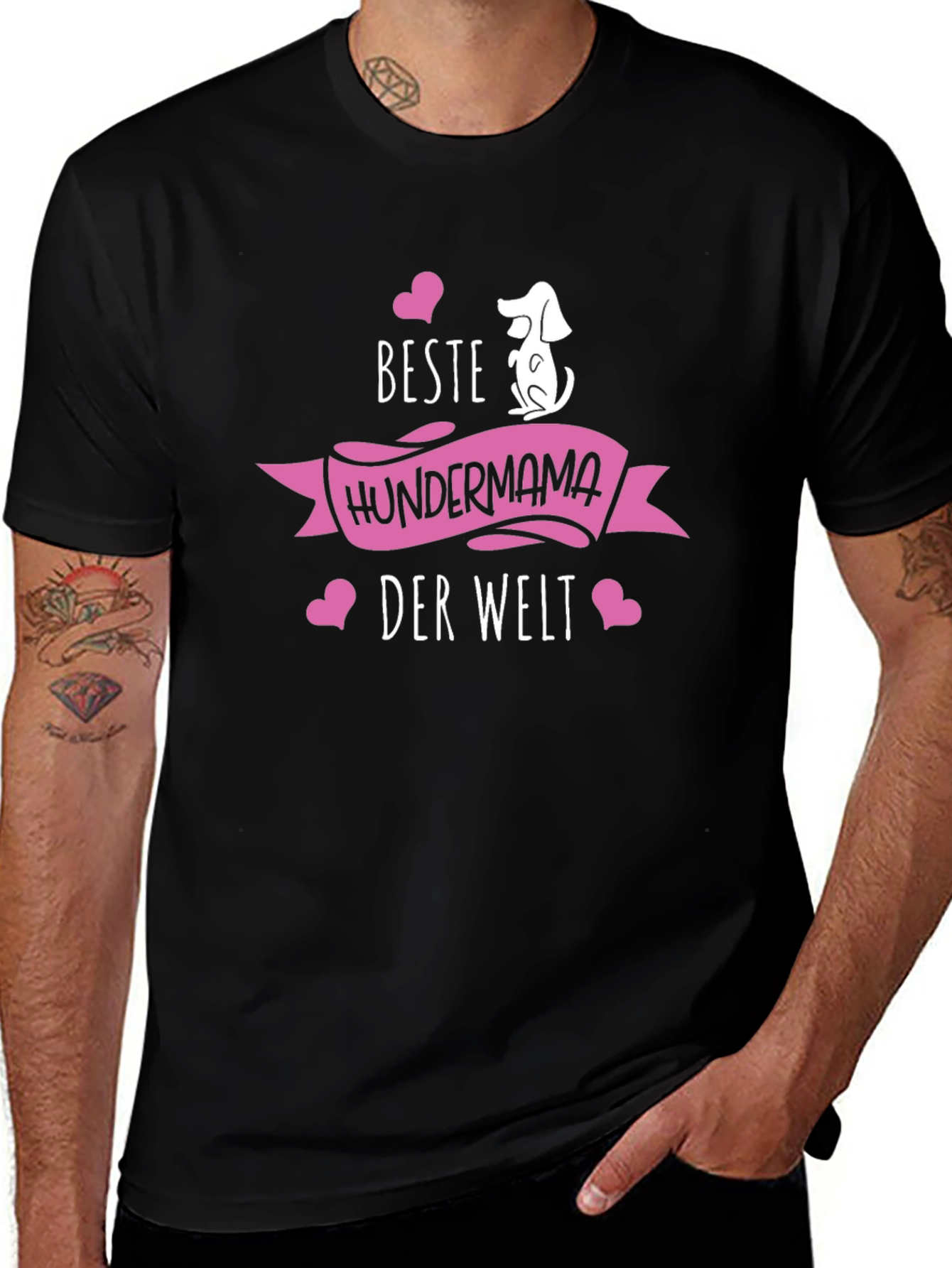 Variant 30 of Beste Hundermama Black T-Shirt