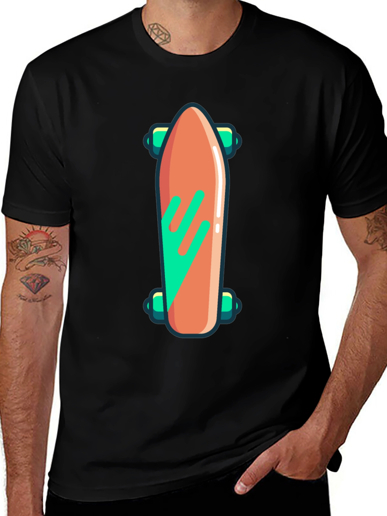 Variant 24 of Skateboard Graphic Tee - Cool Skate Design
