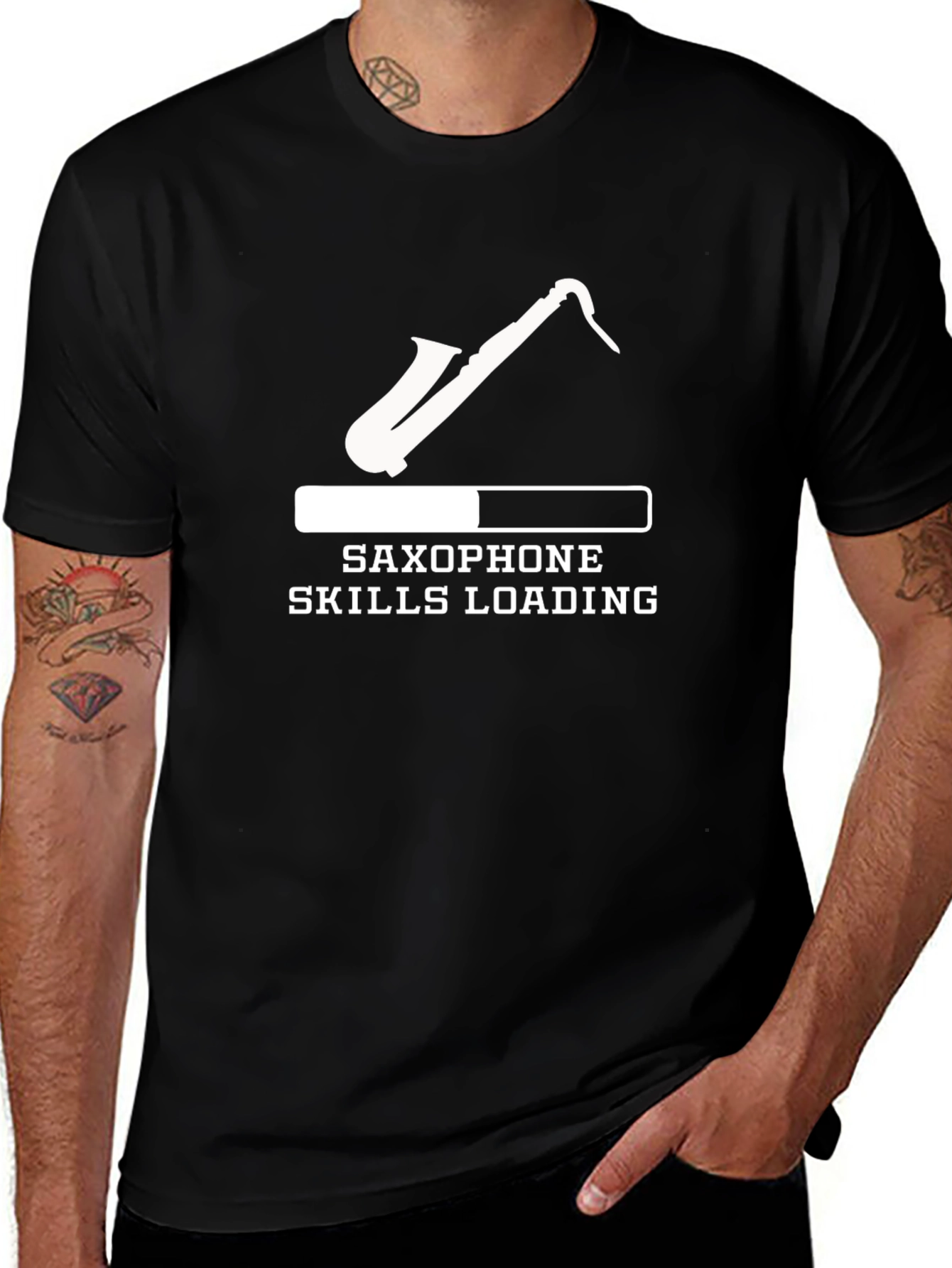 Saxophone Skills Loading T-Shirt - Musician Tee
