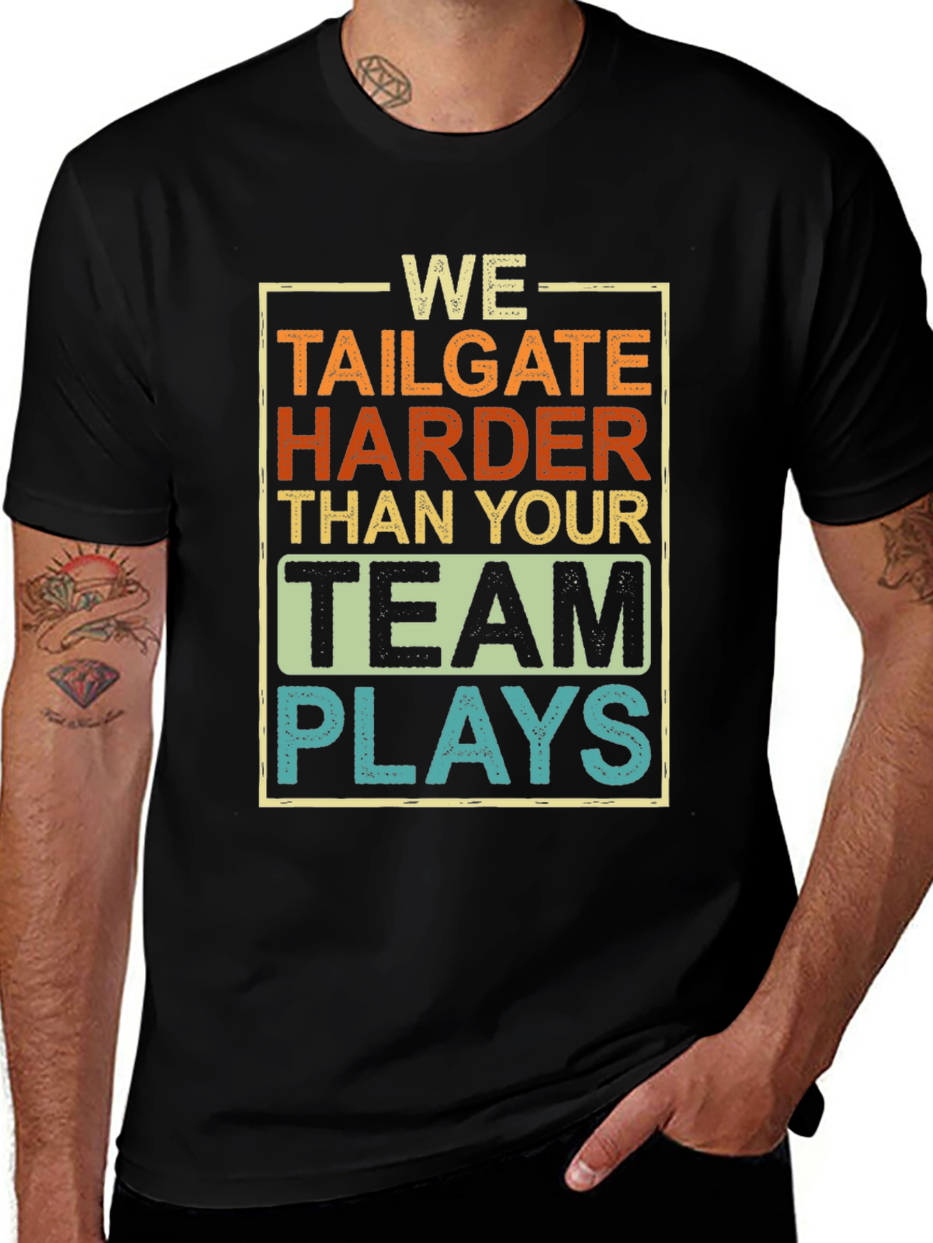 Variant 27 of We Tailgate Harder Graphic Tee - Football Season