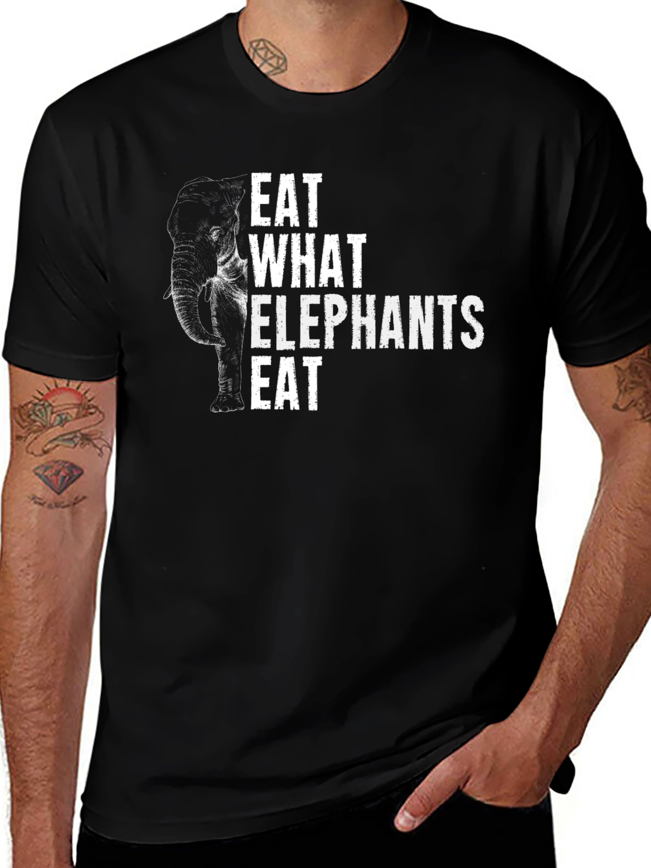Variant 25 of Eat What Elephants Eat Graphic Tee - Unisex