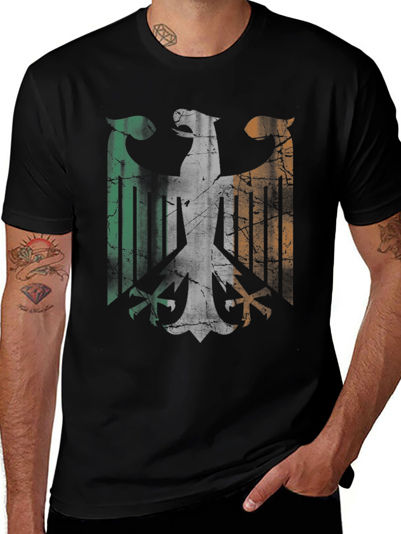 Variant 13 of Irish German Eagle T-Shirt