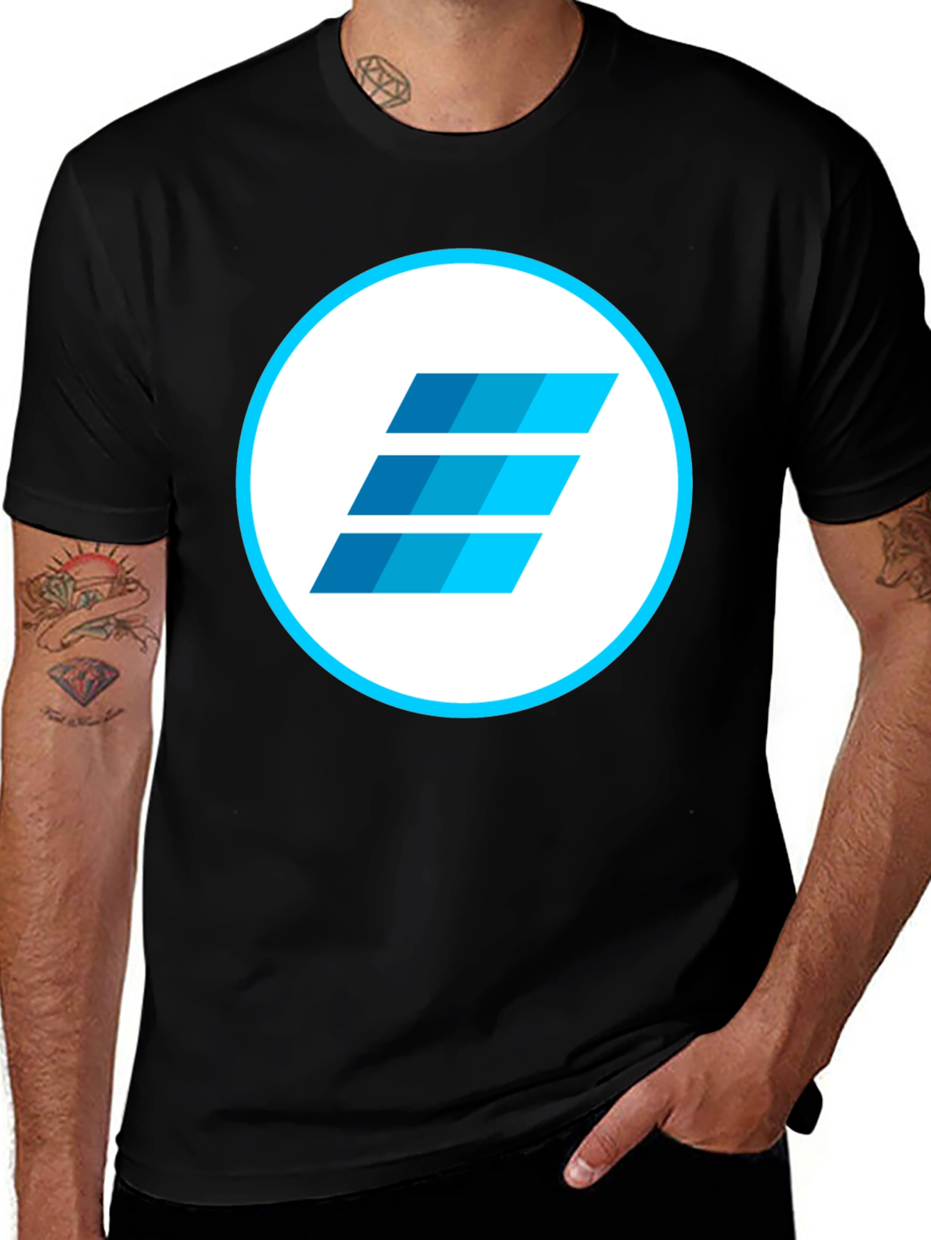 Variant 18 of Abstract Logo Black T-Shirt