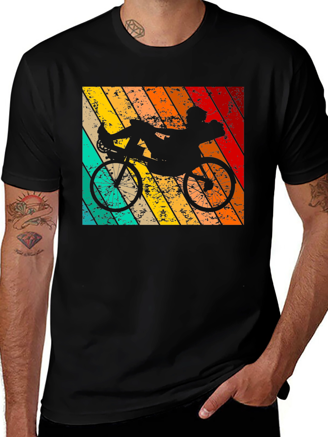 Variant 14 of Recumbent Bike Silhouette Graphic Tee