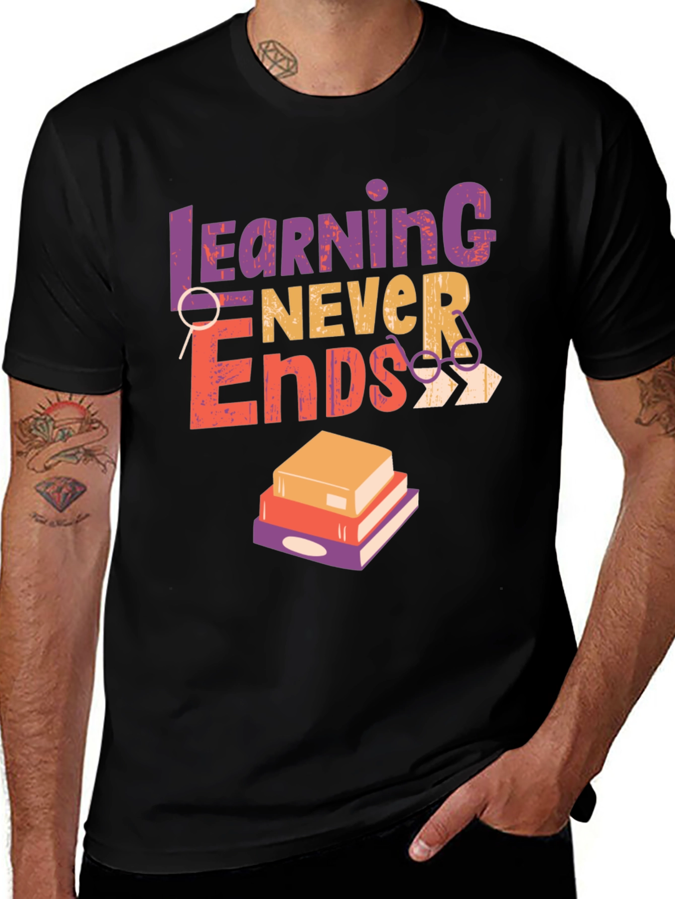 Variant 22 of Learning Never Ends Graphic Tee