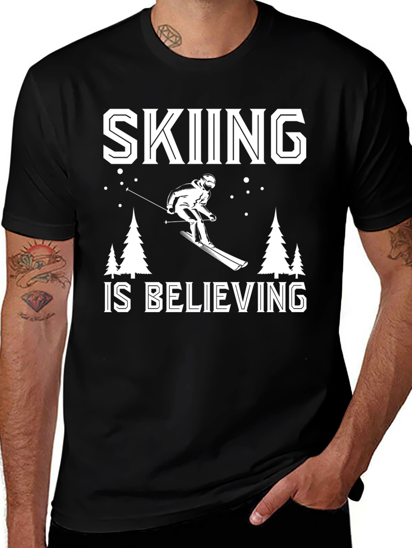 Variant 20 of Skiing is Believing T-Shirt