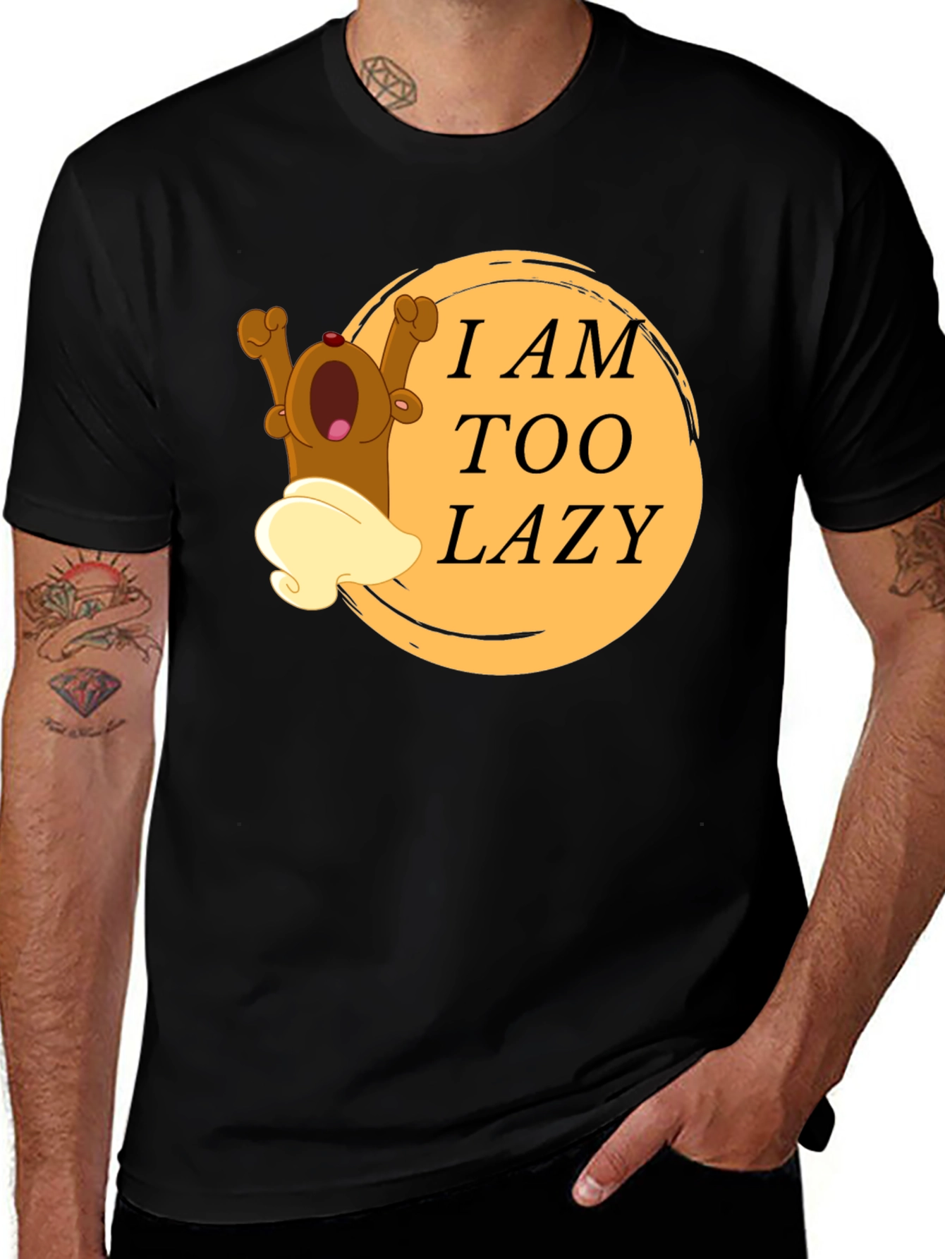 Variant 9 of Lazy Bear Cartoon Graphic T-Shirt