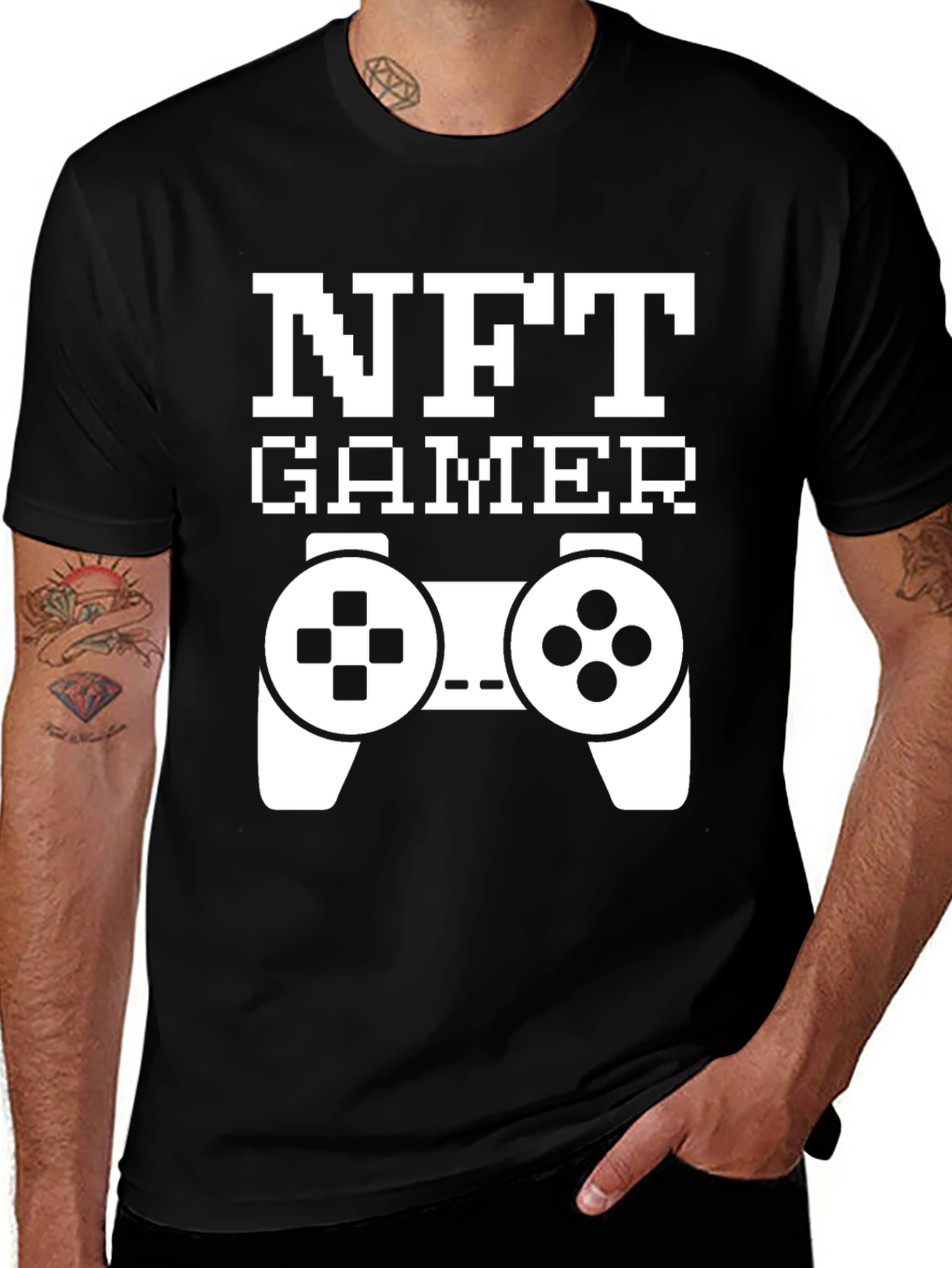 NFT Gamer Black T-Shirt - Classic Game Controller