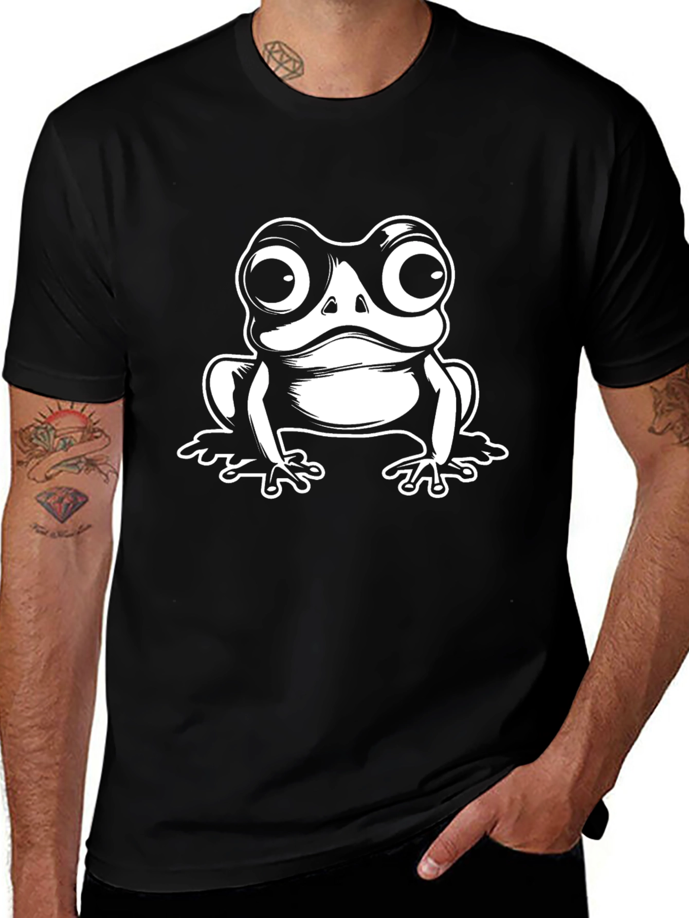 Variant 28 of Frog Graphic Black T-Shirt