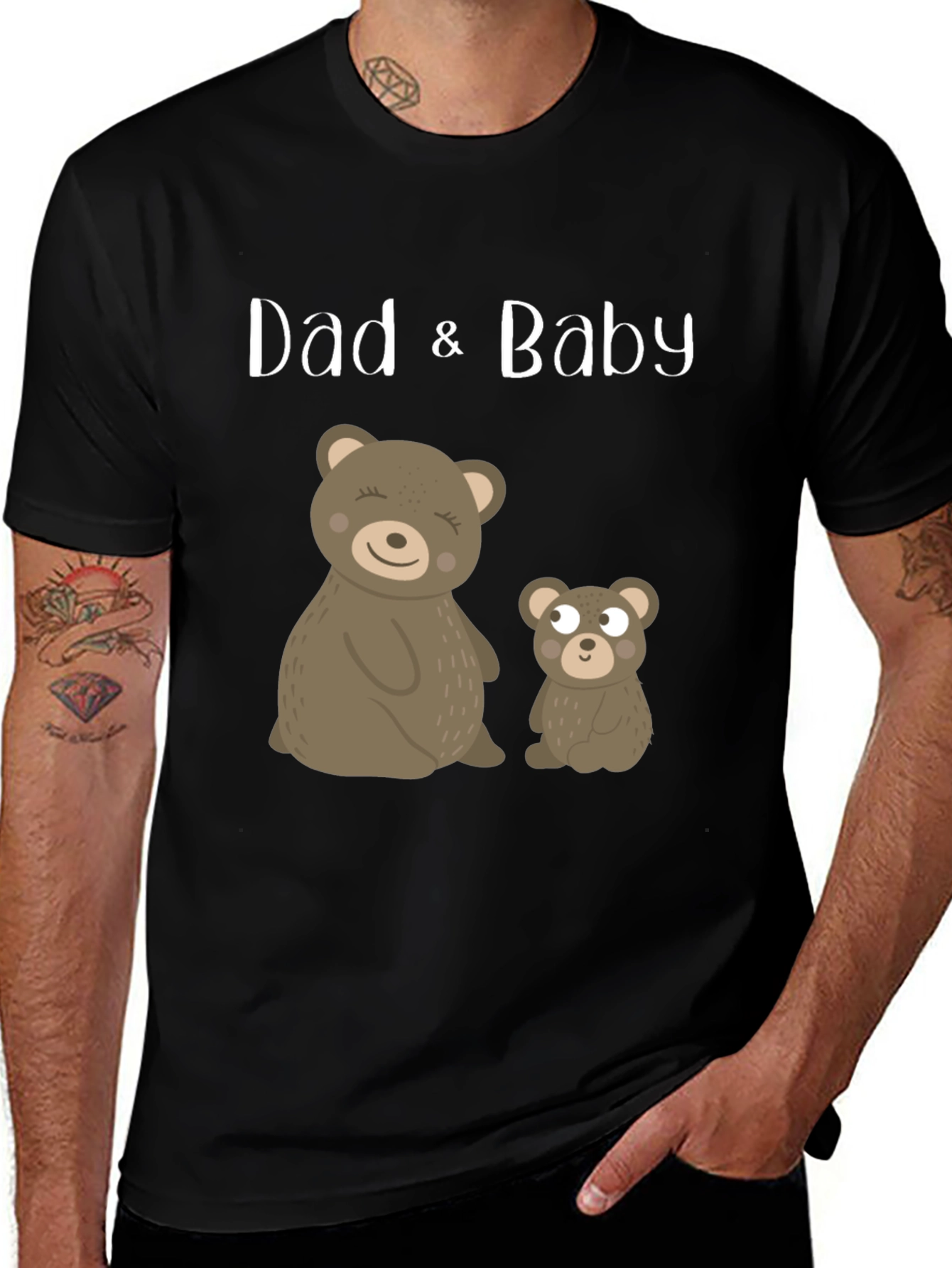 Variant 10 of Dad & Baby Bear Matching Graphic Tee
