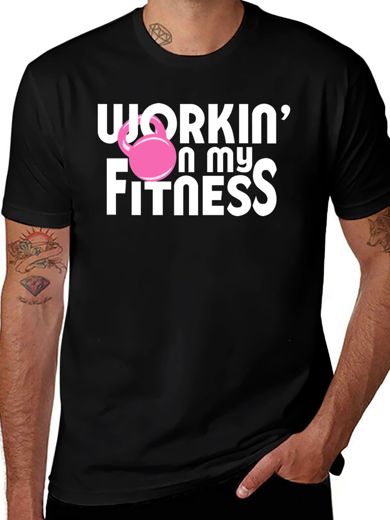 Variant 19 of Workin' on My Fitness Graphic T-Shirt