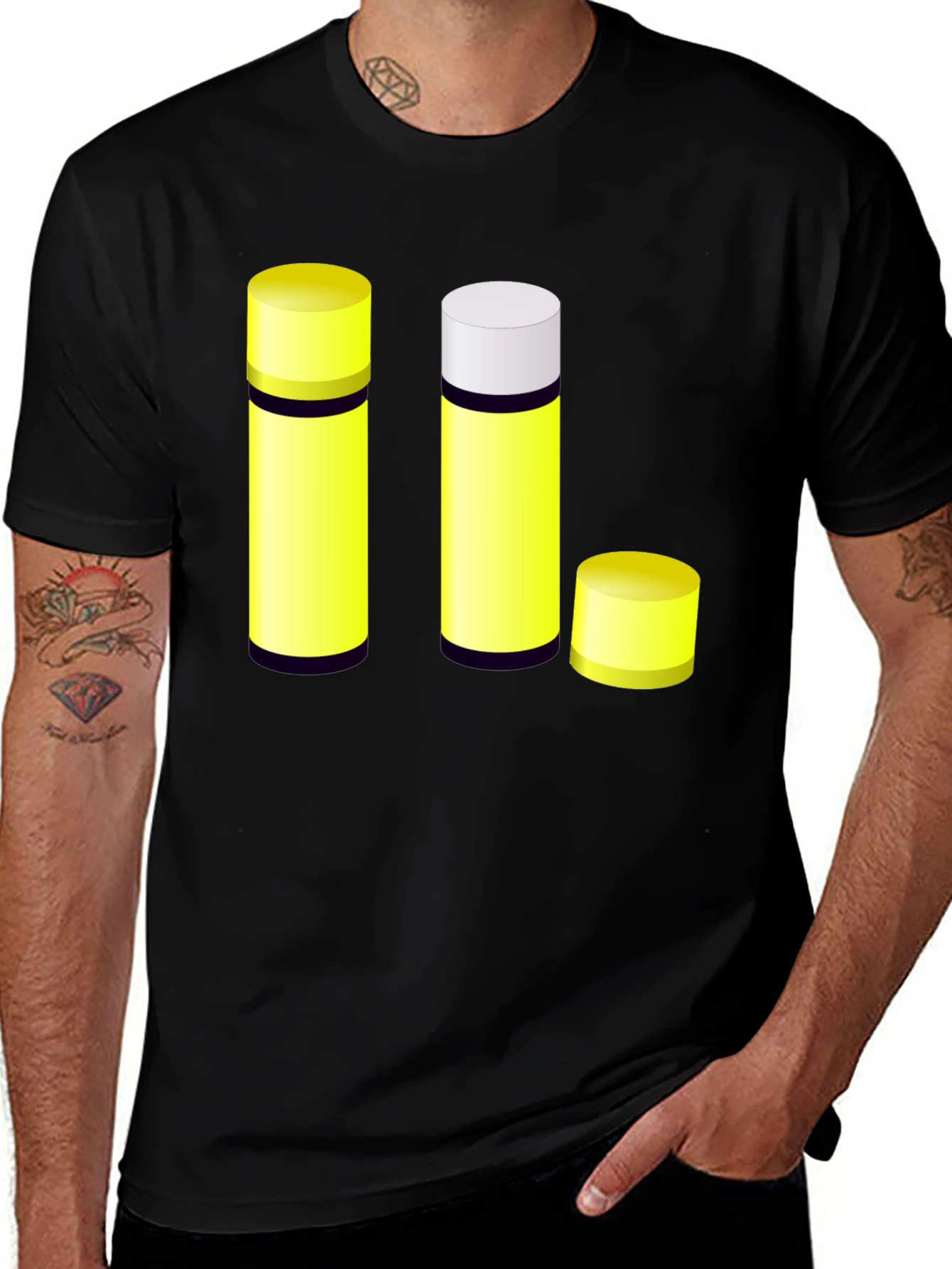 Variant 29 of Novelty T-Shirt - Yellow Lip Balm Graphic Tee
