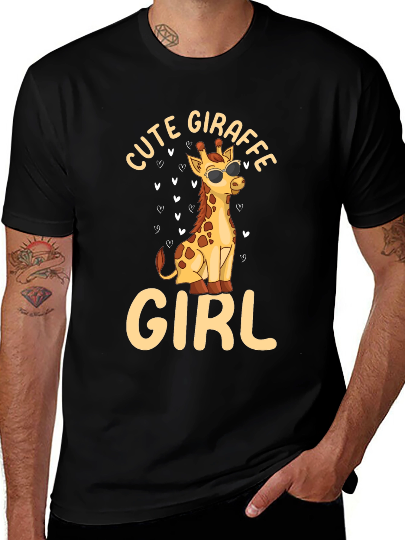 Variant 19 of Cute Giraffe Girl T-Shirt - Fun Animal Tee