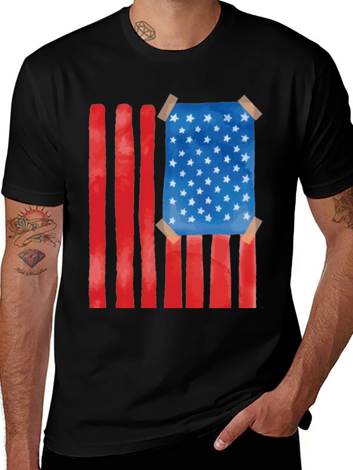 Variant 5 of American Flag T-Shirt - Patriotic Style