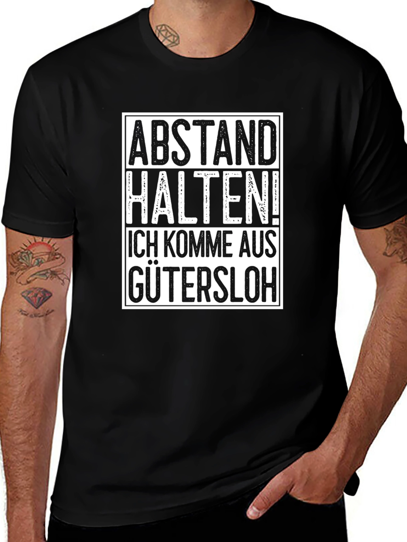 Variant 10 of Abstand Halten T-Shirt - Gütersloh Novelty