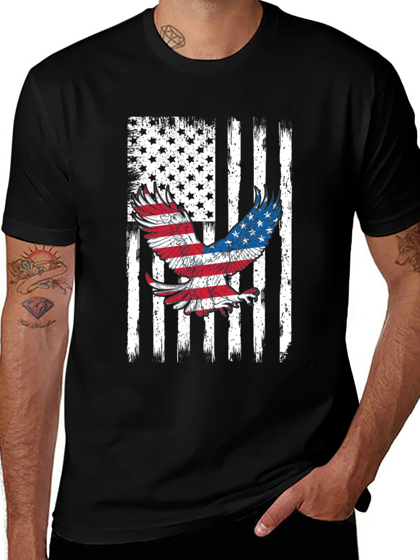 Variant 29 of American Flag Eagle Graphic T-Shirt