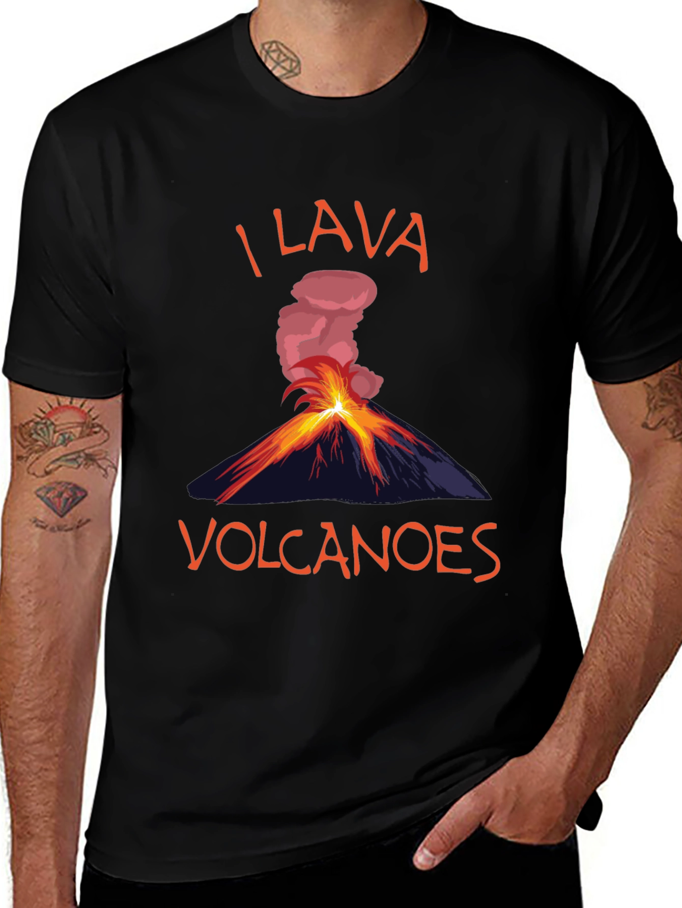 Variant 22 of I Lava Volcanoes T-Shirt Funny Graphic Tee