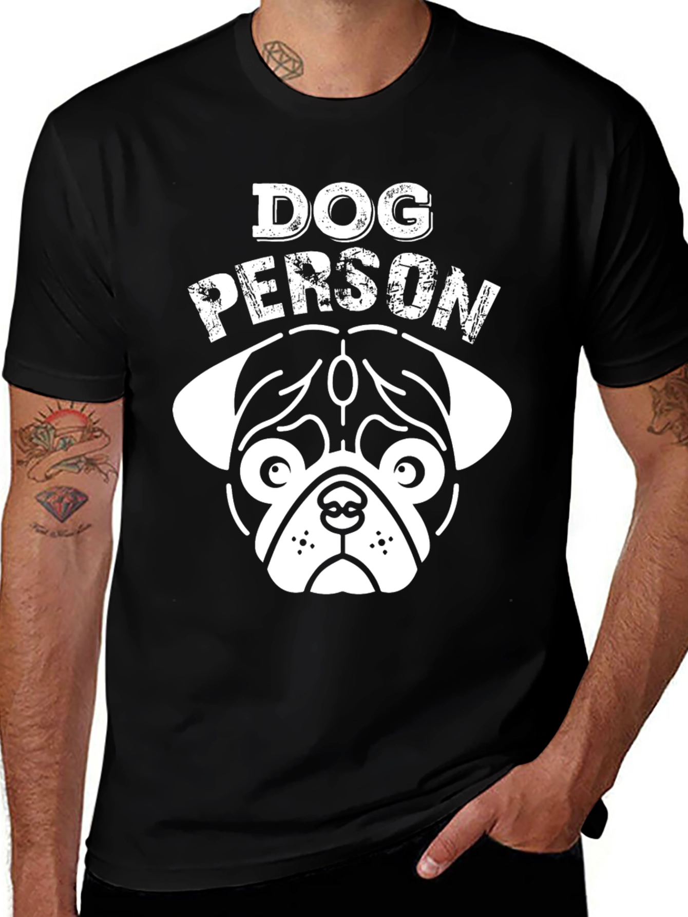 Variant 14 of Dog Person Black Graphic Tee