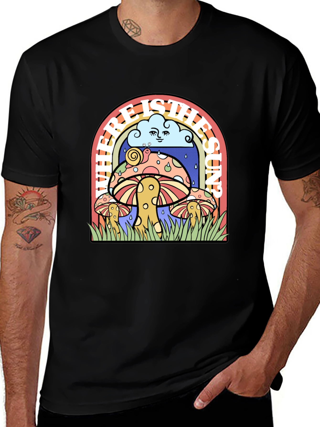 Variant 23 of Psychedelic Mushroom Graphic T-Shirt