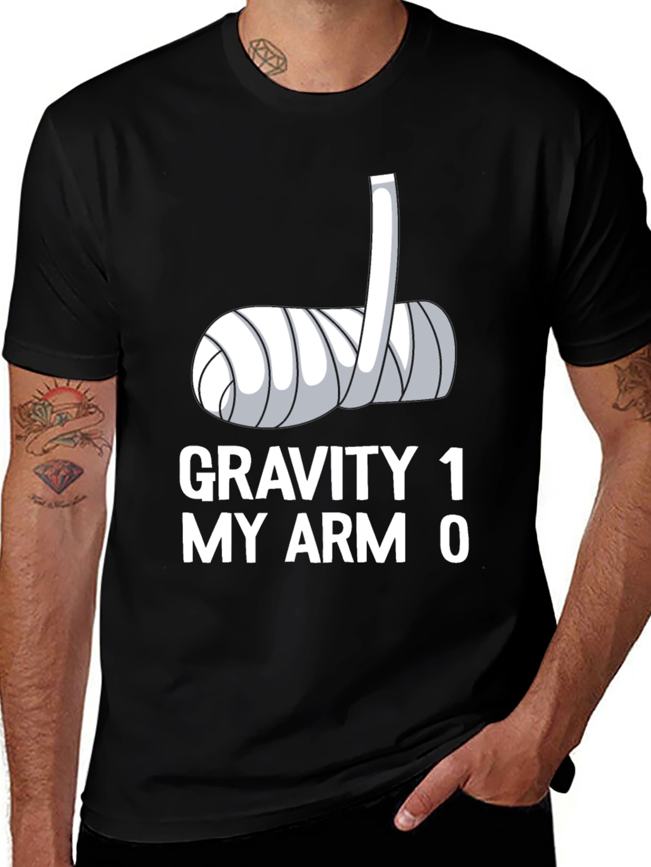 Variant 5 of Gravity 1 My Arm 0 Black T-Shirt