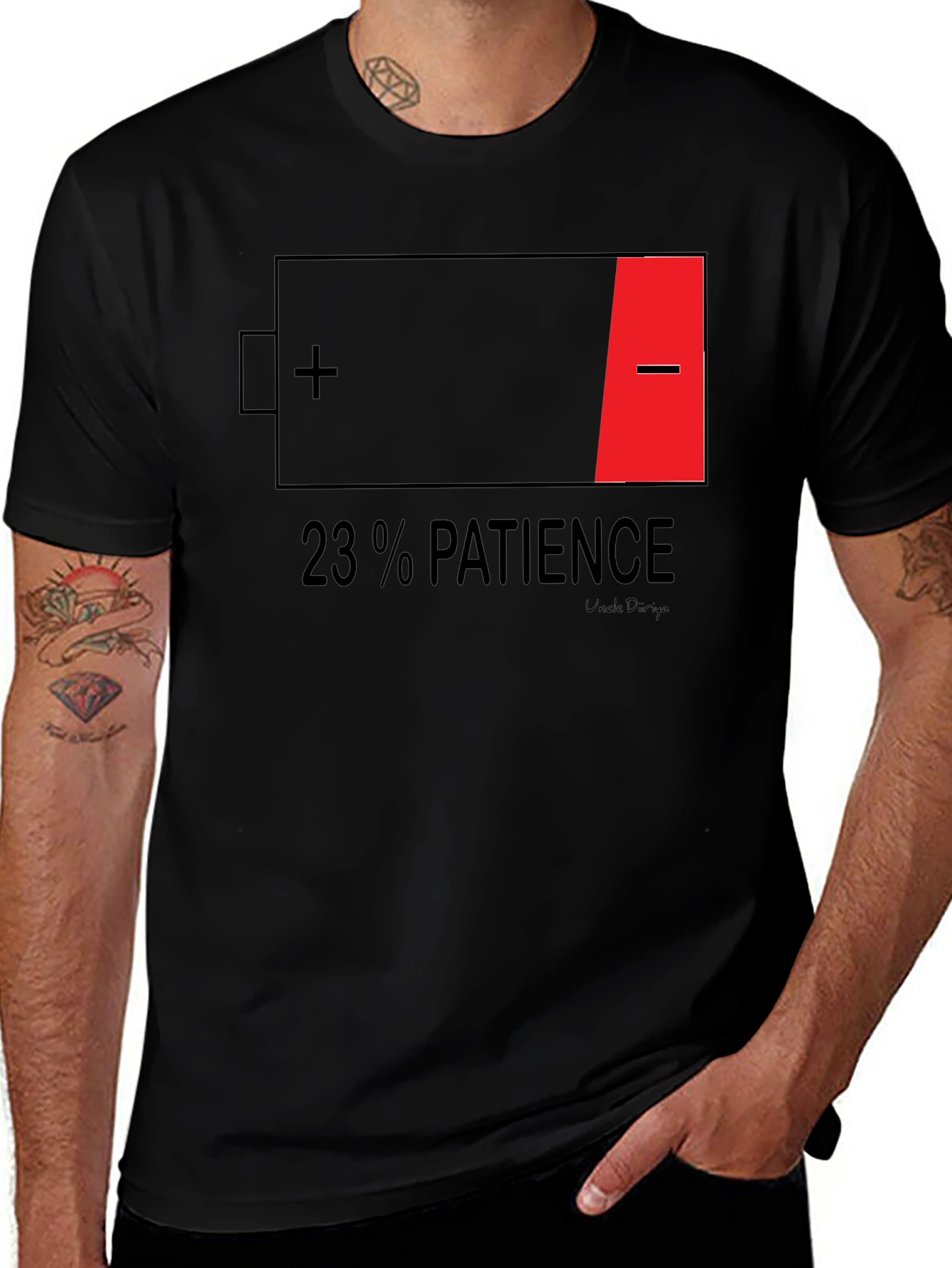 Variant 18 of 23% Patience Graphic T-Shirt - Black Humor Tee
