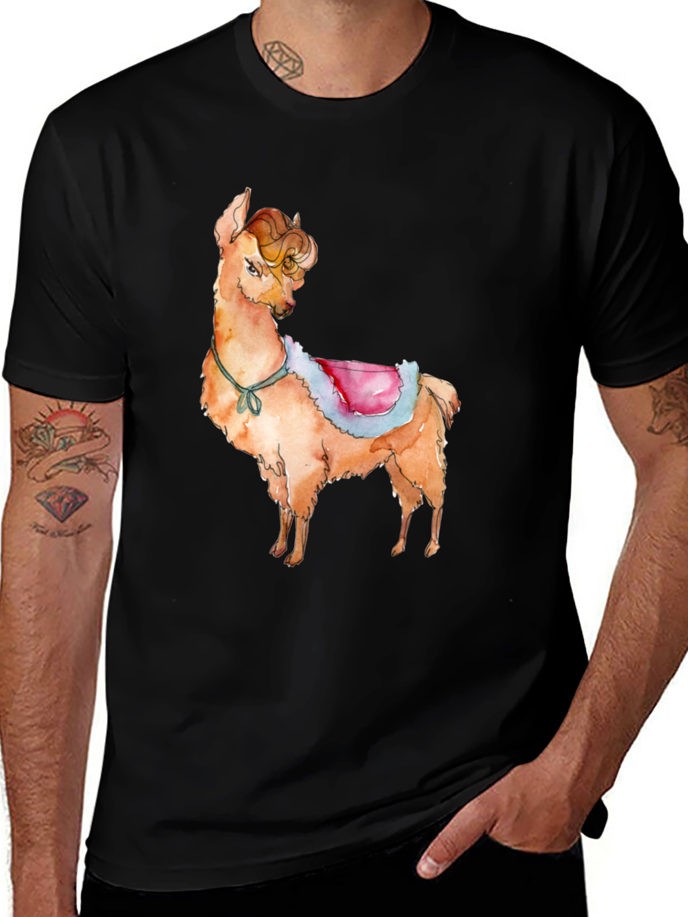 Variant 13 of Llama Graphic Print T-Shirt - Cute & Stylish