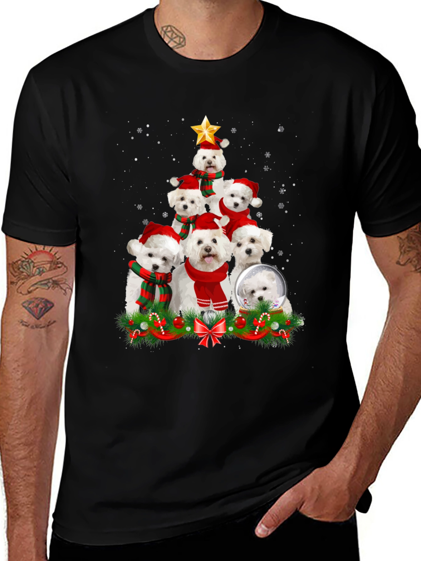 Variant 23 of Dog Christmas Tree T-Shirt