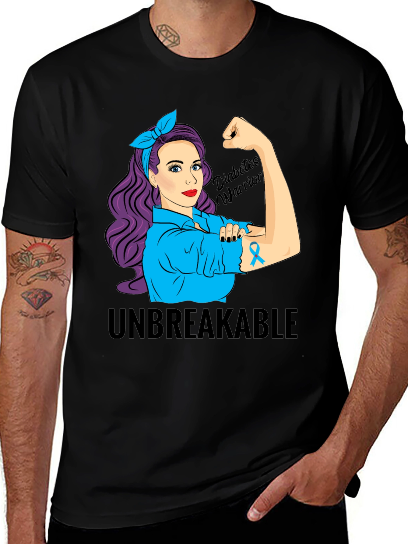 Diabetes Warrior T-Shirt - Unbreakable Awareness Tee
