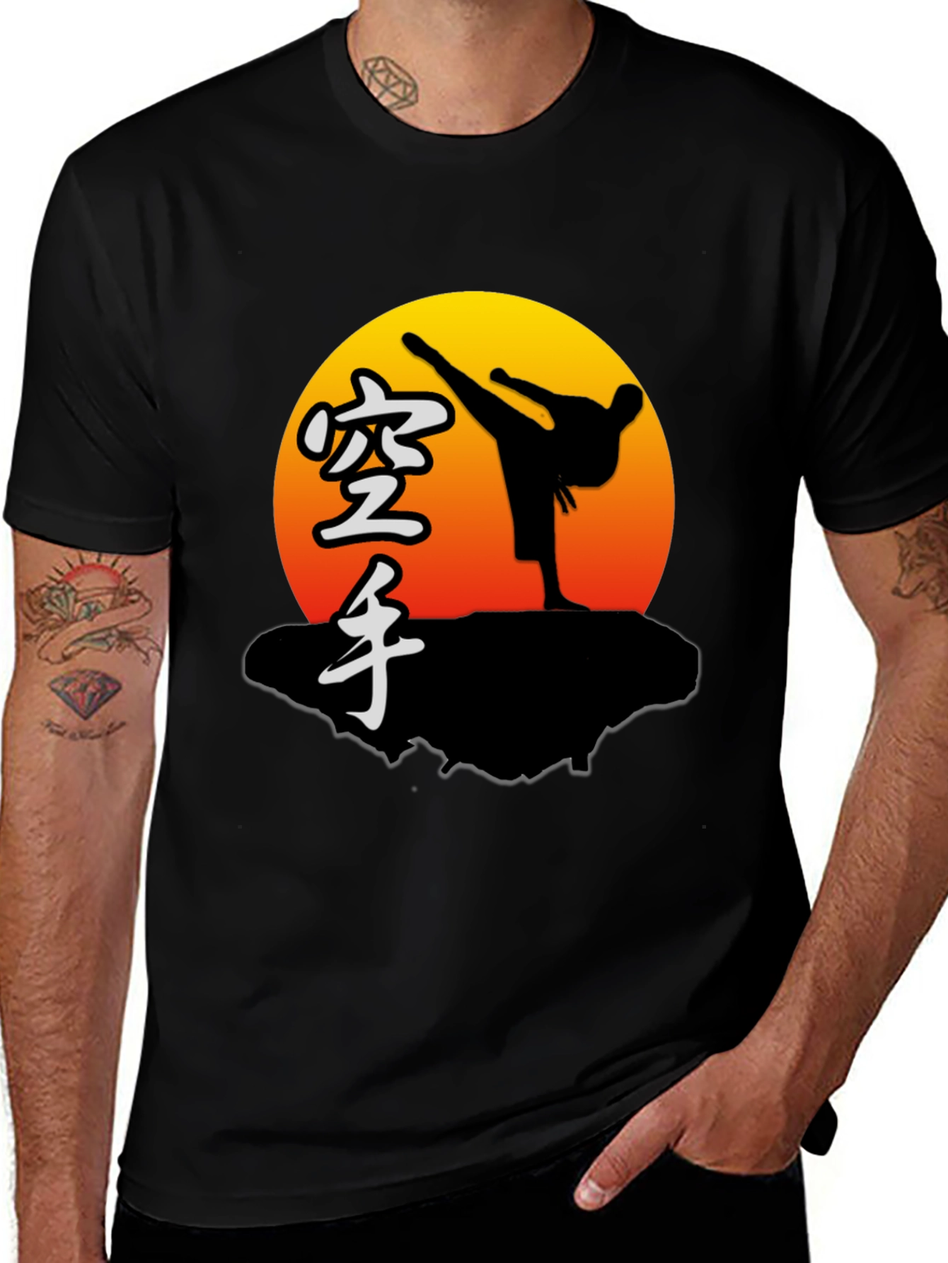 Karate Sunset Graphic Tee - Martial Arts T-Shirt